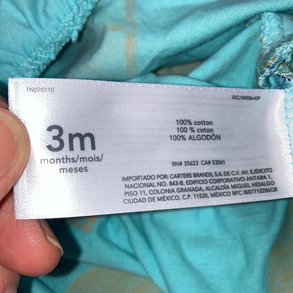 Nwt carters 3m orange sun dress and diaper cover set 100% cotton - Picture 10 of 10